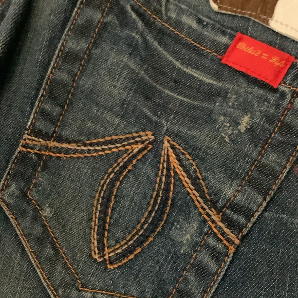 Level 99 hair on hide low rise home designed jeans - Picture 9 of 11